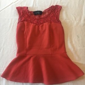 Juniors Peplum Top